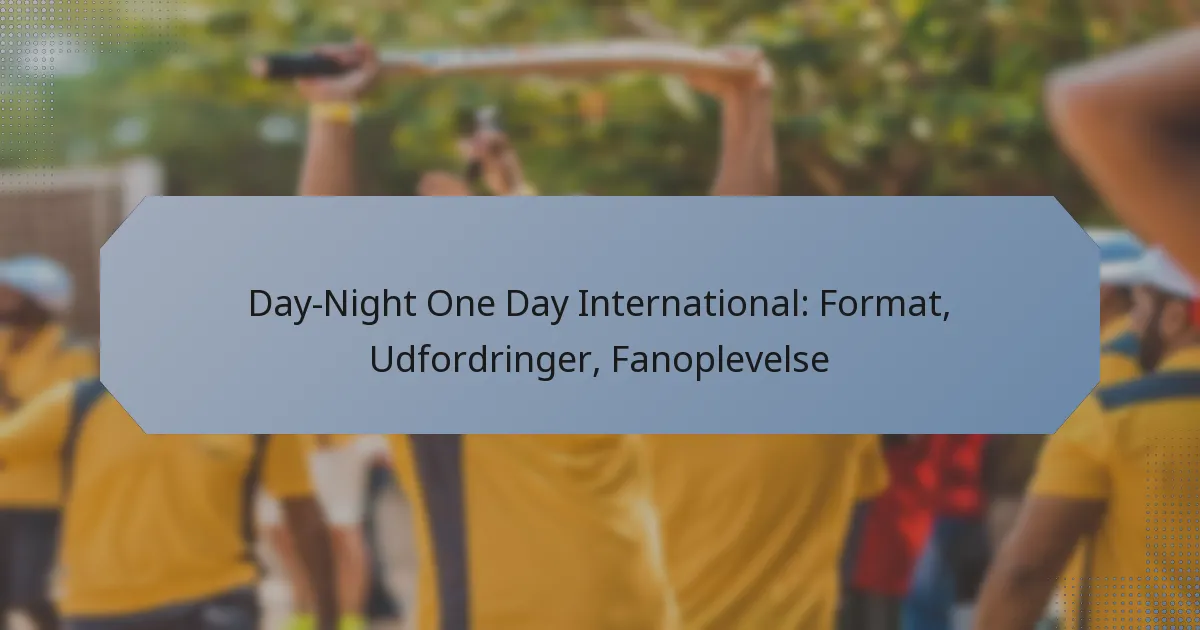 Day-Night One Day International: Format, Udfordringer, Fanoplevelse