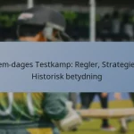 Fem-dages Testkamp: Regler, Strategier, Historisk betydning