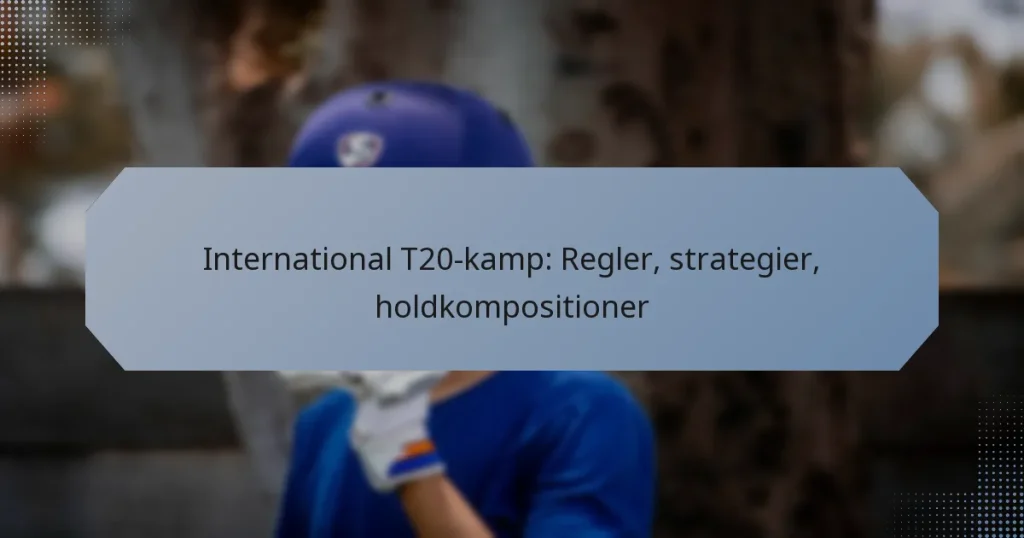 International T20-kamp: Regler, strategier, holdkompositioner
