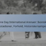 One Day International Arenaer: Ikoniske stadioner, Forhold, Historiske kampe