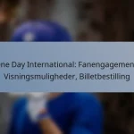 One Day International: Fanengagement, Visningsmuligheder, Billetbestilling