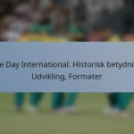 One Day International: Historisk betydning, Udvikling, Formater