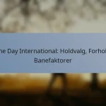 One Day International: Holdvalg, Forhold, Banefaktorer