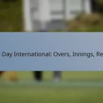 One Day International: Overs, Innings, Regler