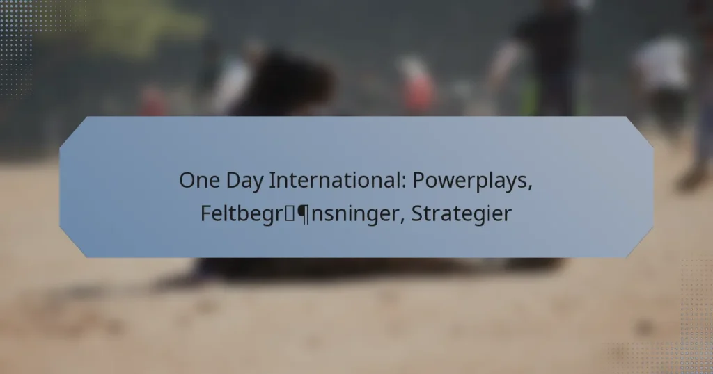 One Day International: Powerplays, Feltbegrænsninger, Strategier