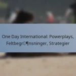 One Day International: Powerplays, Feltbegrænsninger, Strategier