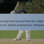 One Day International Rekorder: Højeste scorer, Bedste præstationer, Milepæle