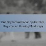 One Day International: Spillerroller, Slagordener, Bowlingændringer