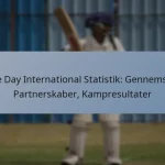 One Day International Statistik: Gennemsnit, Partnerskaber, Kampresultater