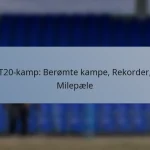 T20-kamp: Berømte kampe, Rekorder, Milepæle