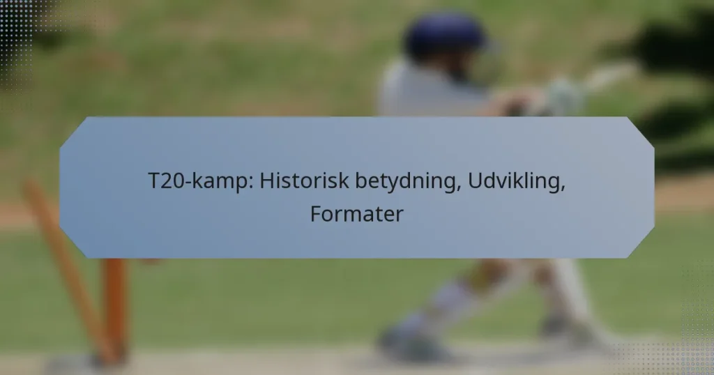 T20-kamp: Historisk betydning, Udvikling, Formater