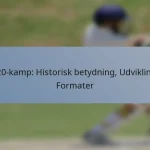 T20-kamp: Historisk betydning, Udvikling, Formater