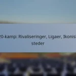 T20-kamp: Rivaliseringer, Ligaer, Ikoniske steder