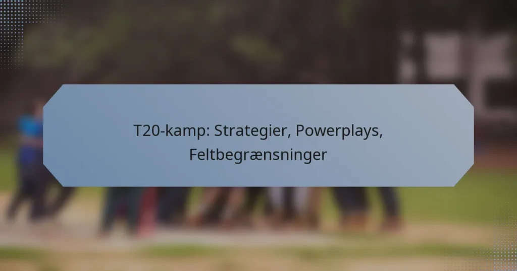 T20-kamp: Strategier, Powerplays, Feltbegrænsninger
