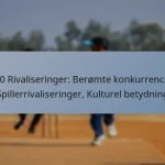T20 Rivaliseringer: Berømte konkurrencer, Spillerrivaliseringer, Kulturel betydning