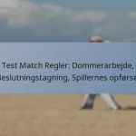 Test Match Regler: Dommerarbejde, Beslutningstagning, Spillernes opførsel