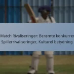 Test Match Rivaliseringer: Berømte konkurrencer, Spillerrivaliseringer, Kulturel betydning