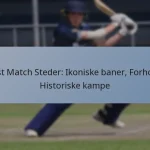 Test Match Steder: Ikoniske baner, Forhold, Historiske kampe