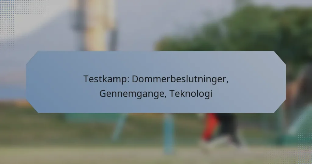 Testkamp: Dommerbeslutninger, Gennemgange, Teknologi