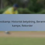 Testkamp: Historisk betydning, Berømte kampe, Rekorder