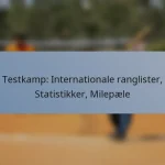 Testkamp: Internationale ranglister, Statistikker, Milepæle