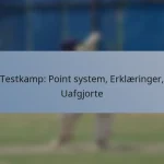 Testkamp: Point system, Erklæringer, Uafgjorte