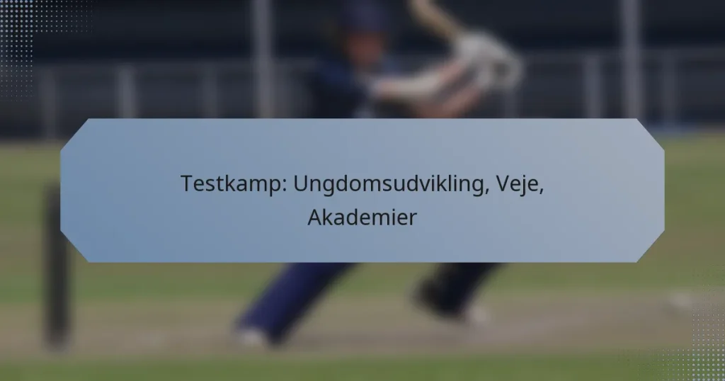Testkamp: Ungdomsudvikling, Veje, Akademier