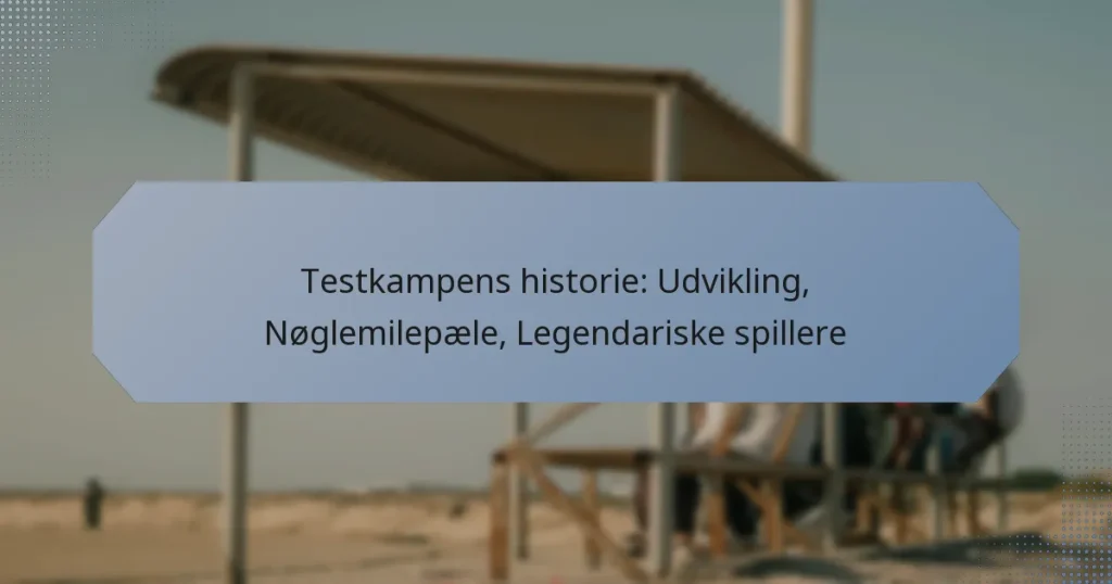 Testkampens historie: Udvikling, Nøglemilepæle, Legendariske spillere
