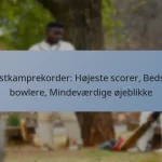 Testkamprekorder: Højeste scorer, Bedste bowlere, Mindeværdige øjeblikke