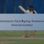 Testkampserie: Planlægning, Rivaliseringer, Historisk kontekst