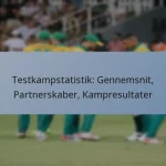 Testkampstatistik: Gennemsnit, Partnerskaber, Kampresultater
