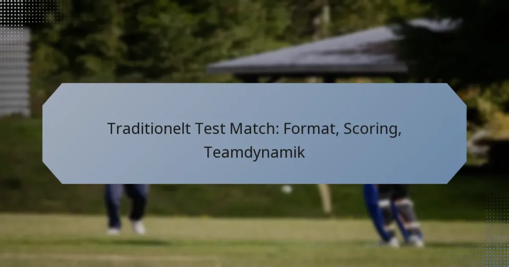 Traditionelt Test Match: Format, Scoring, Teamdynamik